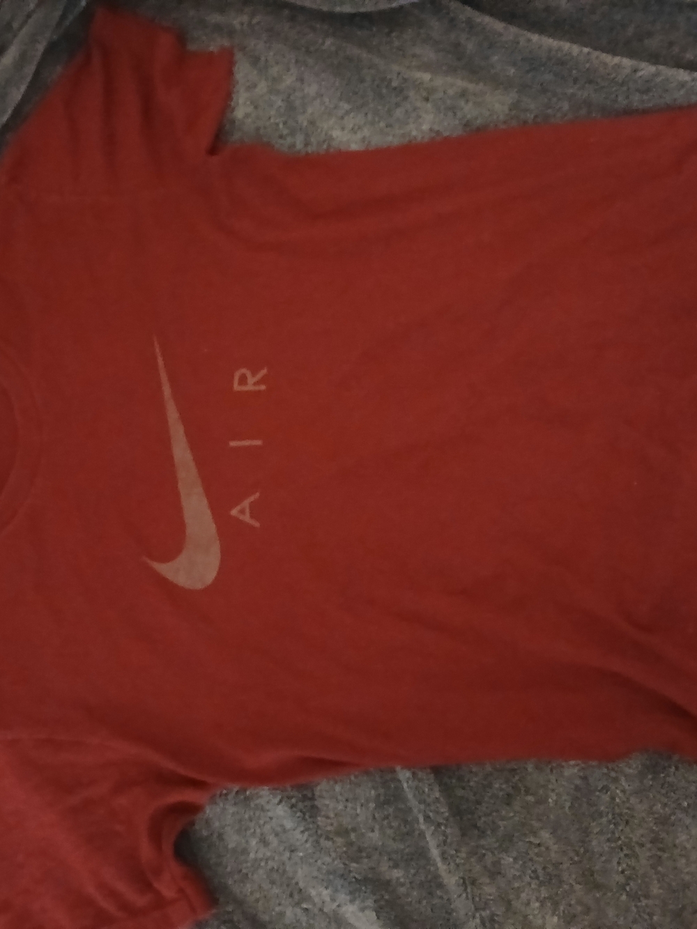 Nike Mens   Red 'Air' Logo T-Shirt